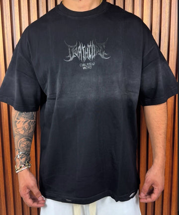 T-shirt black washed