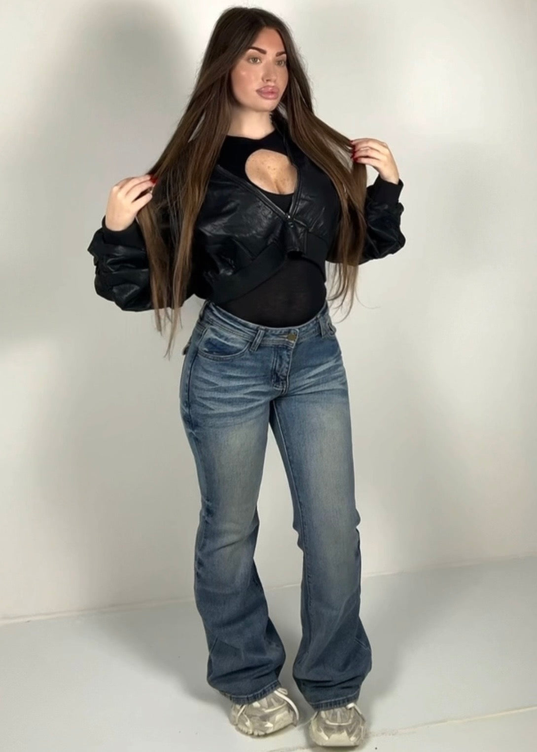 Jeans zampa tasca retro