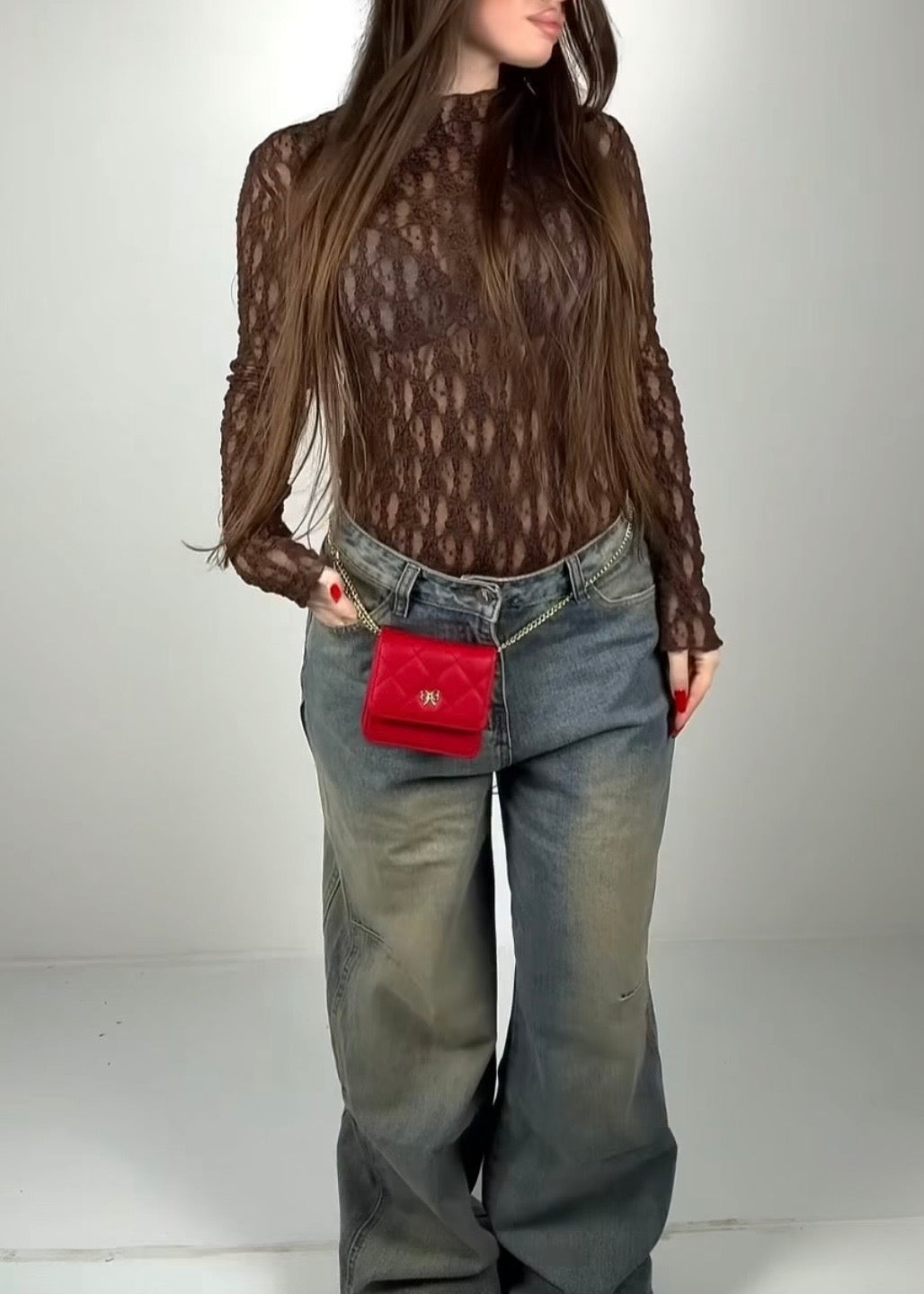 Jeans mega balloom sabbiato