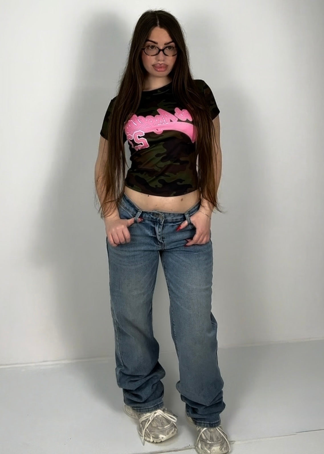 Jeans wide vita bassa
