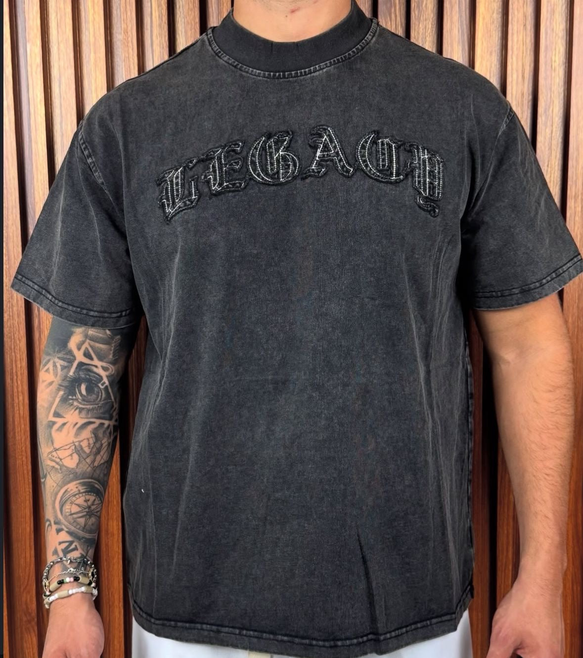 T-shirt Grey washed