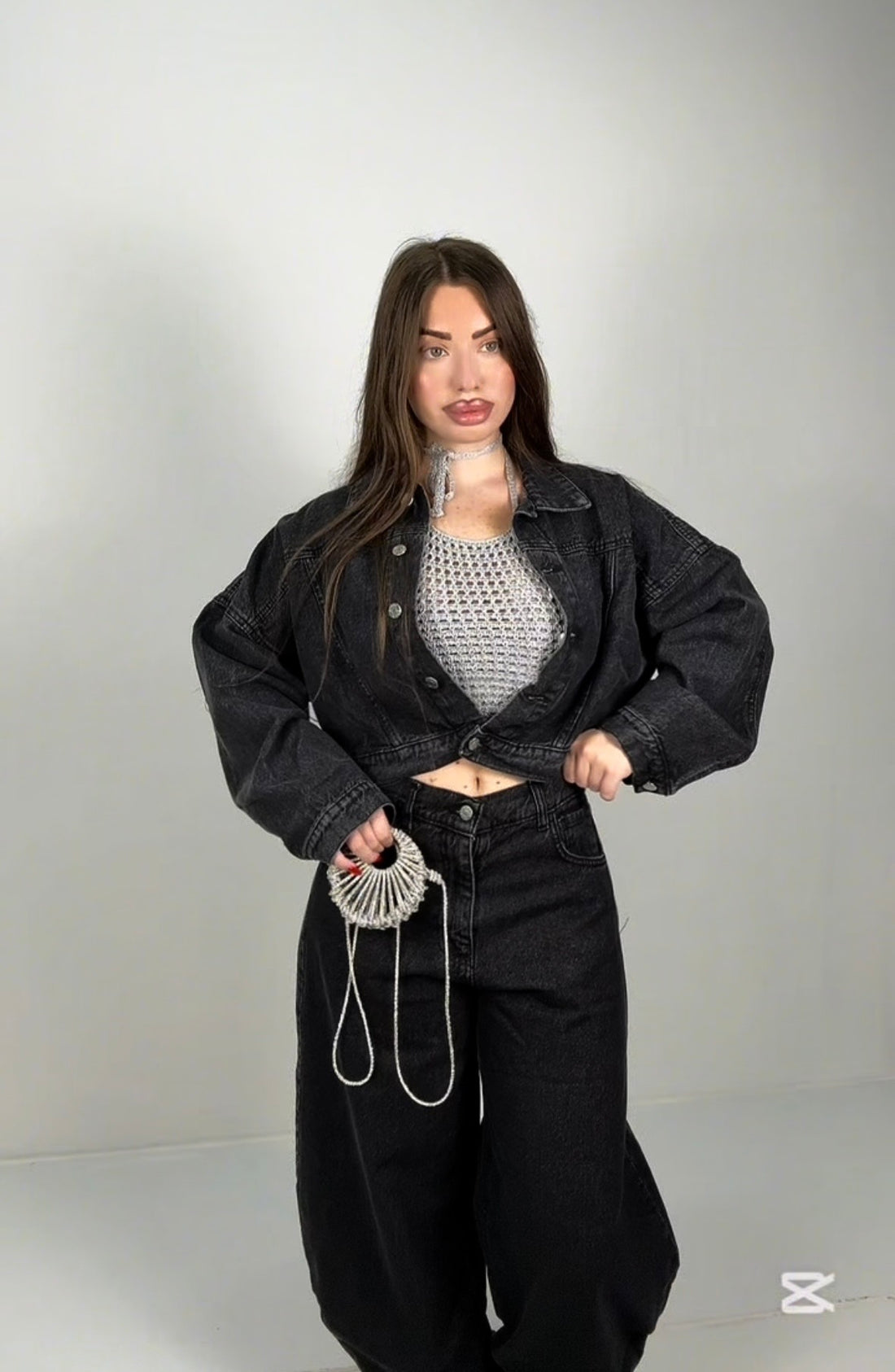 Coordinato Denim Grigio