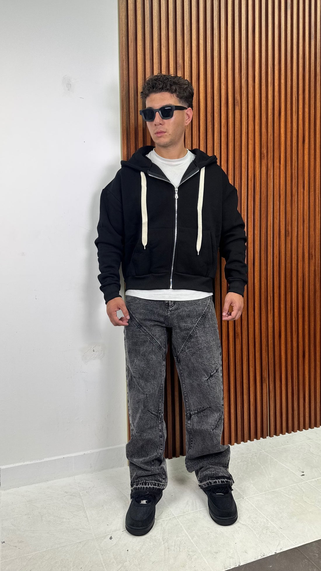Felpa Boxy Fit Zip