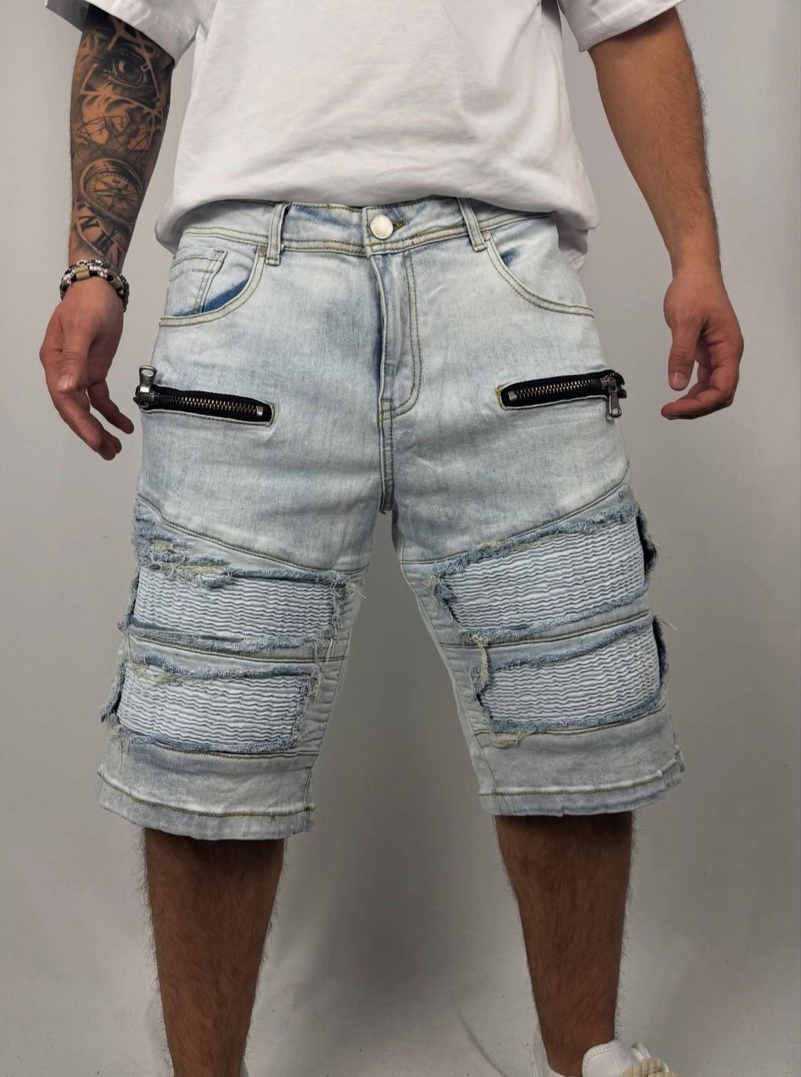Shorts biker full zip