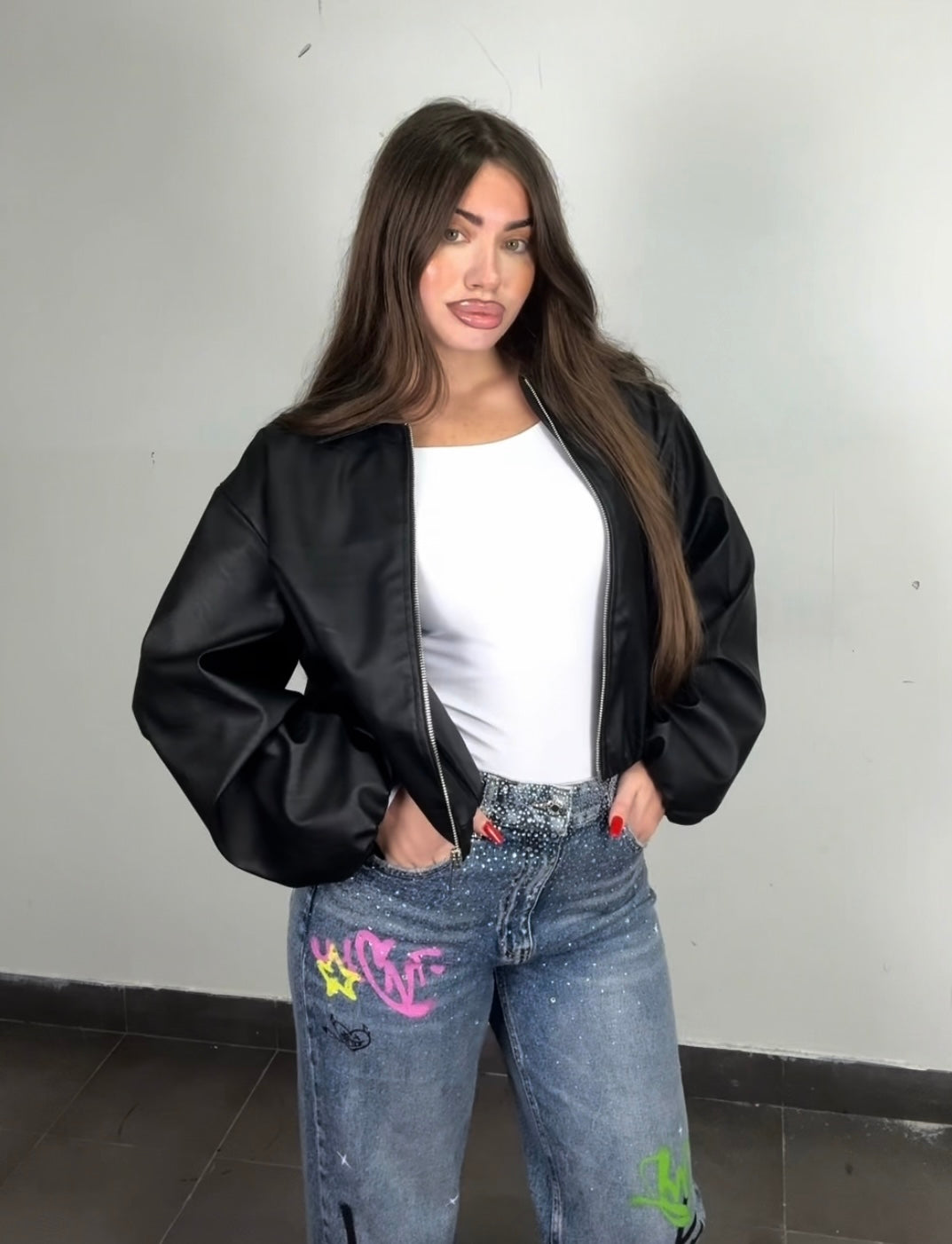 Jacket pelle mod Zara